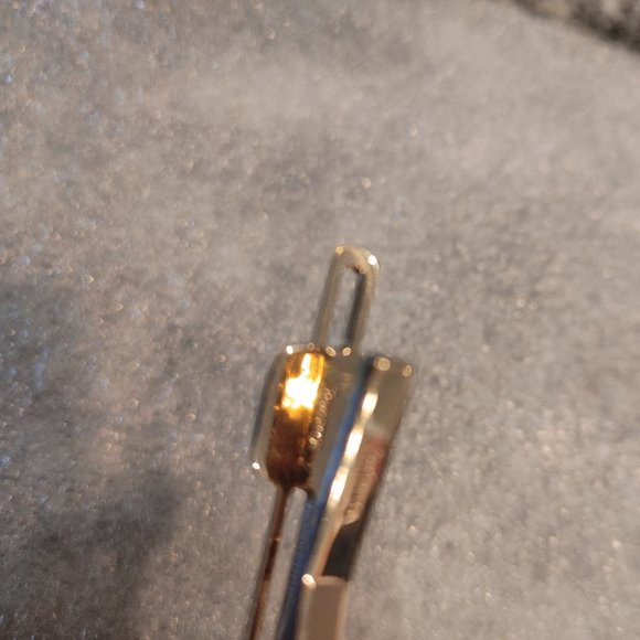 Burberry Tie Clip Gold Plated with Green Logo - Picture 15 of 16